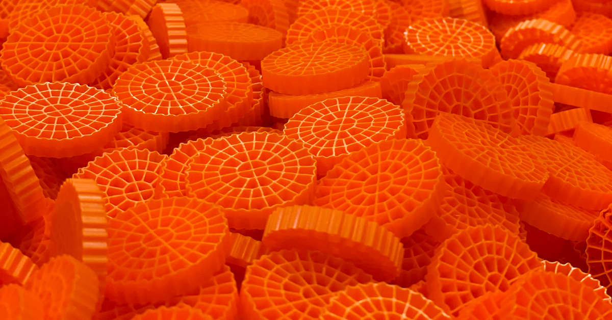 Orange MBBR Carrier Media